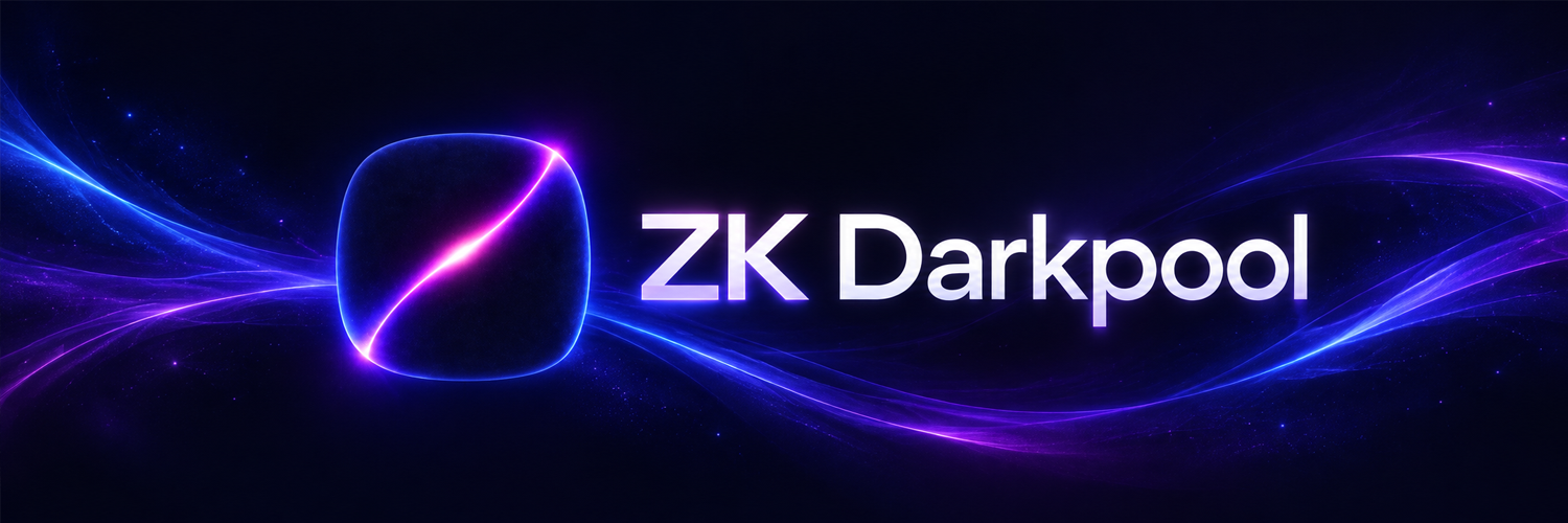 ZK Darkpool banner with the glowing mark and wordmark.